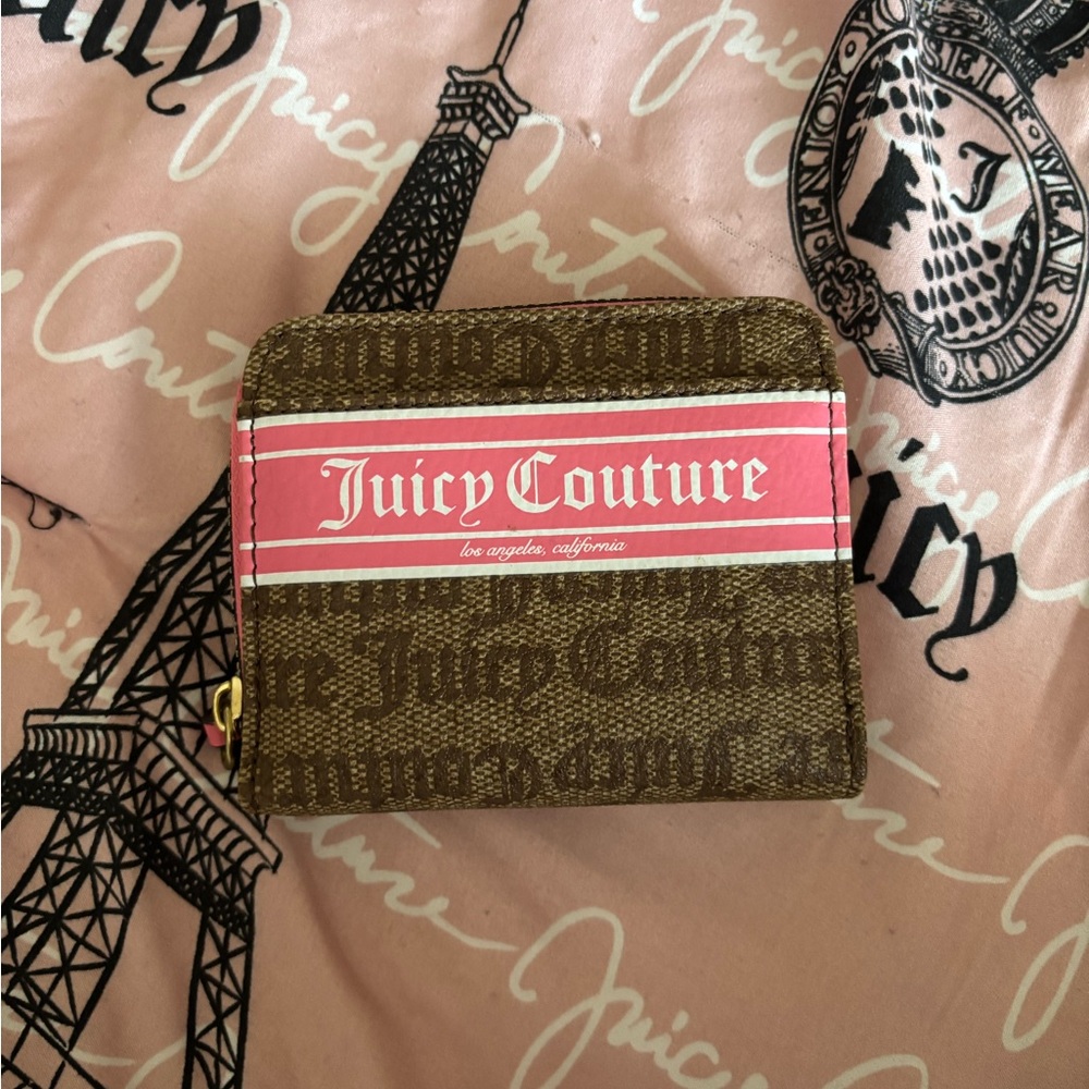 Juicy Couture Cream and Pink Wallet